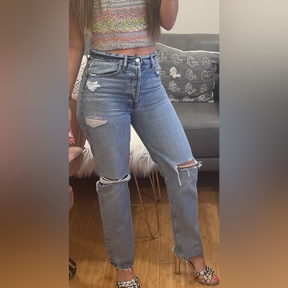 Agolde 90's Mid Rise Loose in Isolate size 26